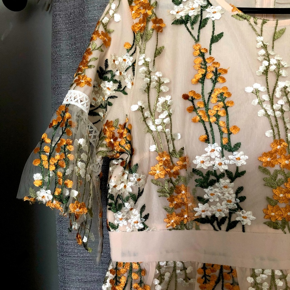 New Embroidered Floral Dress